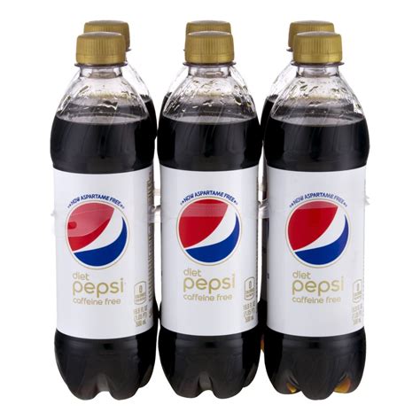 Diet Pepsi Caffeine-Free Soda, 16.9 Fl. Oz., 6 Count - Walmart.com ...