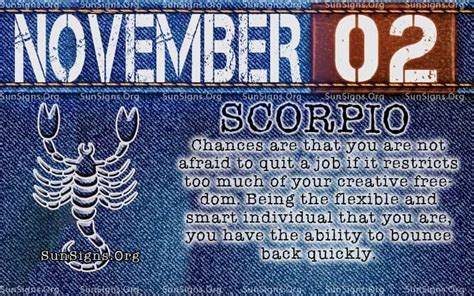 November 2 Birthday Horoscope Personality | Sun Signs