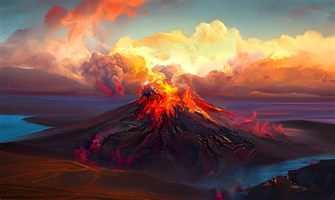 Download Volcano, Natural, Landscape. Royalty-Free Stock Illustration ...