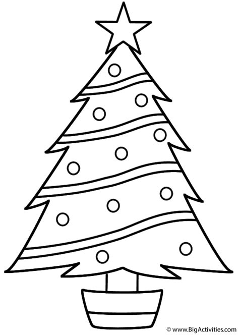 Christmas Tree - Coloring Page (Christmas)