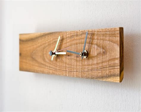 Dual Time Clock Wooden Dual Time Zone Clock Modern Wall - Etsy