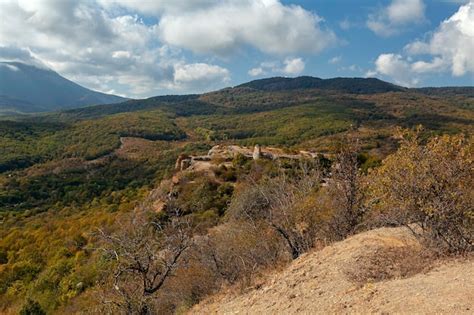 Premium Photo | Panorama of the mountain landscape of the crimean ...