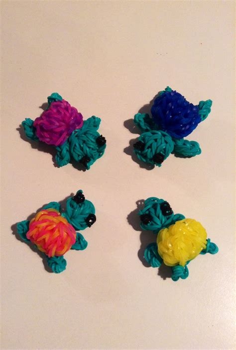 Rainbow loom sea turtles my little sister made by Marloomz creations ...