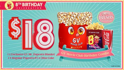 Golden Village on Twitter: "Grab our GV Mr. Popcorn Birthday Combo for $18 today. Limited to 188 ...