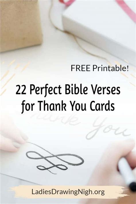 22 Perfect Bible Verses for Thank You Cards - Ladies Drawing Nigh