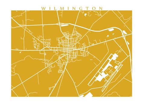 Wilmington OH Map Ohio Poster Print | Etsy