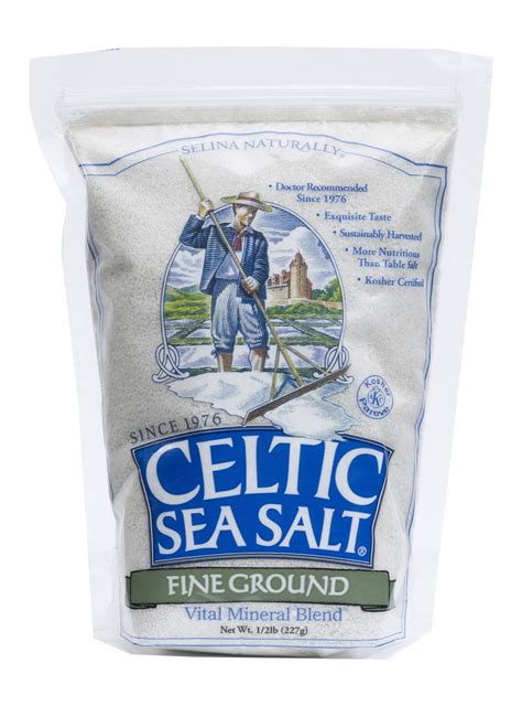 Kosher Celtic Organic Non Iodized Sea Salt - Fine Mineral Salt, Mineral Rich, Salt Brands ...