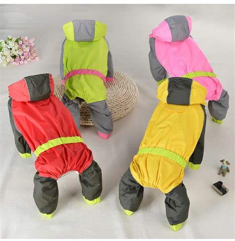 Waterproof Pet Large Dogs Raincoat Impermeable Small Medium Big Yellow Dog Raincoat Labrador ...