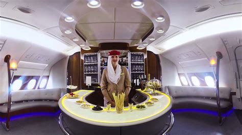 Emirates A380 Onboard Lounge | 360-video | Emirates Airline - YouTube