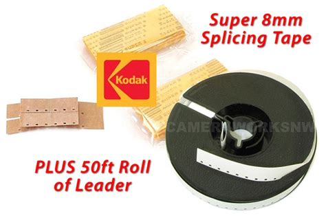 Repair Kit for Super 8mm Home Movies: 40 Splicing Tapes +50ft of White ...