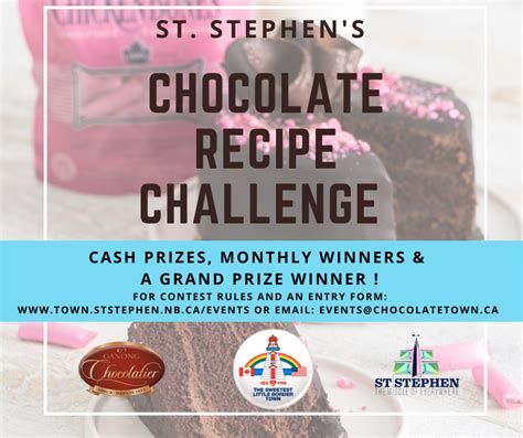 St. Stephen Chocolate Recipe Challenge | St. Stephen, New Brunswick