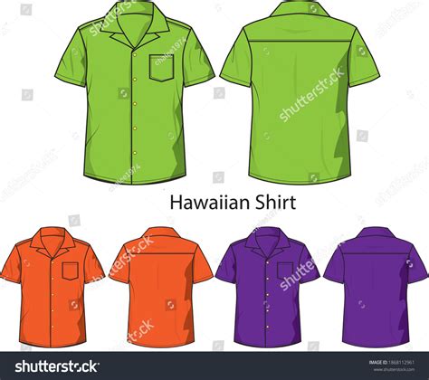 Hawaiian Shirt Boy Vector Template Pattern Stock Vector (Royalty Free) 1868112961 | Shutterstock