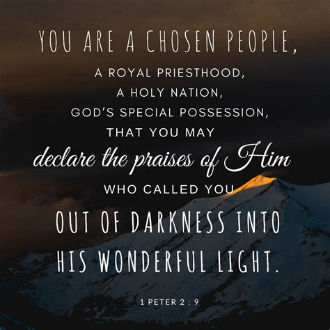 The Living... — 1 Peter 2:9 (NIV) - But you are a chosen people, a...