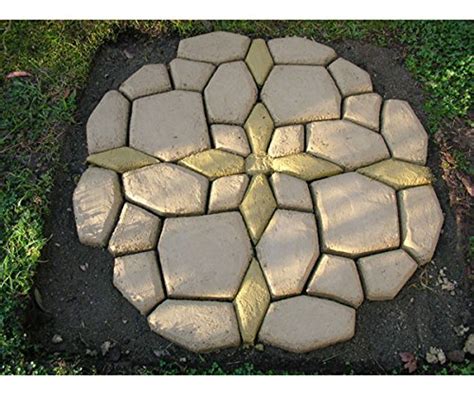 WOVTE DIY Walk Maker Concrete Stepping Stone Mold Garden Lawn Pathmate ...