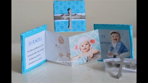 Invitaciones De Bautizo Para Niño Modernas