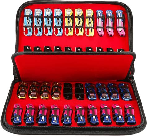 Buy Pocket Storage Case, Folding Pouch Carrier Holder,40 Slots Small Carrying Cases,Versatile ...