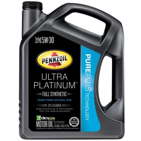 Pennzoil 550038320 Ultra Platinum 5W-30 Full Synthetic Motor Oil - 5 ...