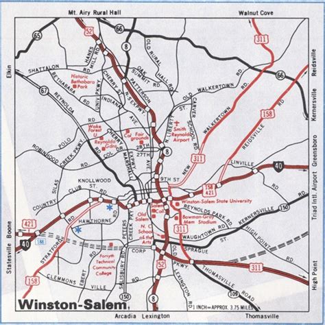 Maps of Winston-Salem, North Carolina