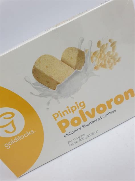 GOLDILOCKS Pinipig Polvoron Box Philippine shortbread cookies 24 pcs. (300g) price is per box ...