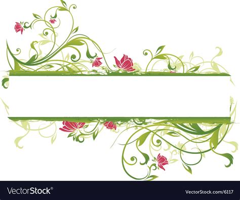 Floral banner design Royalty Free Vector Image