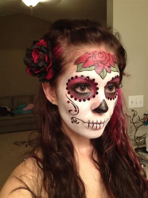 dia de los muertos makeup idea | Halloween makeup sugar skull, Sugar ...