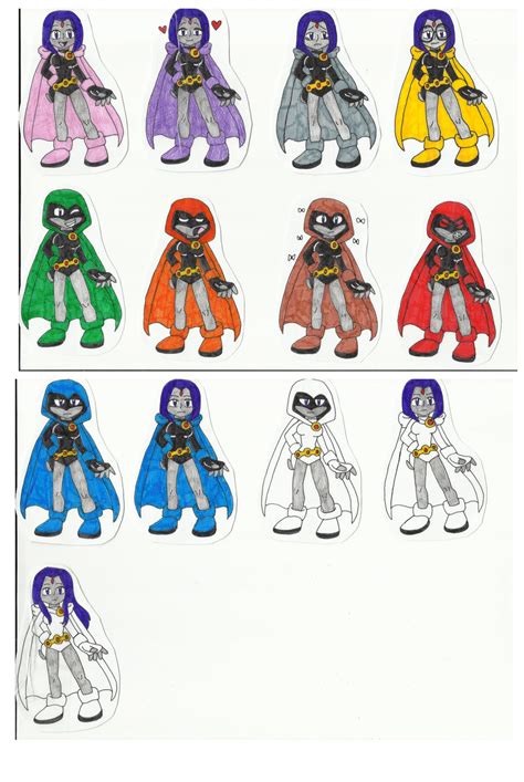 Raven and her Emoticlones paper figurines by KatarinaTheCat on DeviantArt