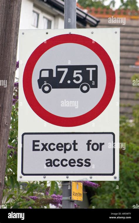 No access to vehicles exceeding 7 5 tonnes except for access road Stock ...