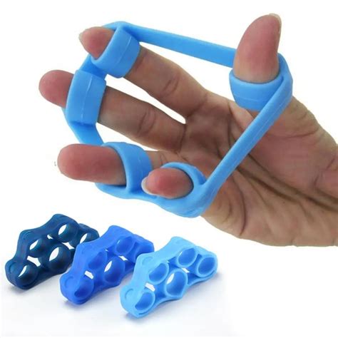 Finger Trainer Silicone Finger Stretcher Hand Exercise Grip Strength Resistance Pull Ring ...