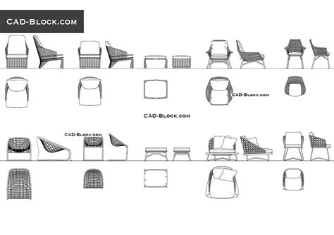 Sofa Chair Cad Block - dataplanhome