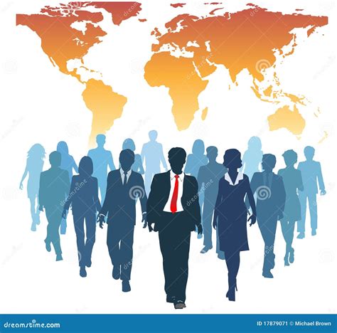 Global Human Resources Business People Work Team Stock Vector ...