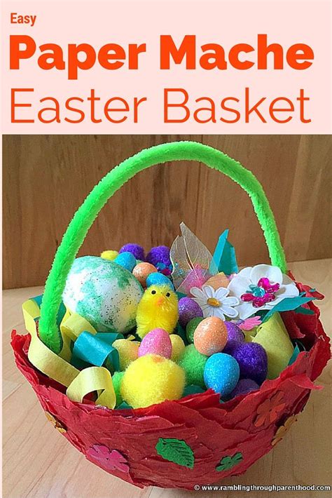 Easy Paper Mache Easter Basket Easter Activities, Spring Activities ...