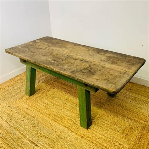 Vintage industrial wood coffee table