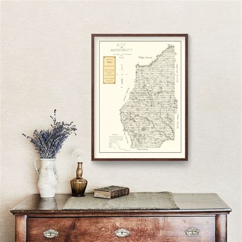 Vintage Map of Coffee County, Georgia 1891 by Ted's Vintage Art