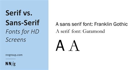 Serif vs. Sans-Serif Fonts for HD Screens