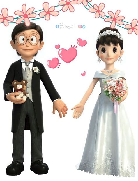 Nobita Shizuka Wedding 💒 ️ | Cute love cartoons, Romantic cartoon images, Cute boyfriend pictures