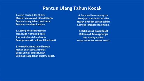 20 Pantun Ulang Tahun Lucu, Kocak, dan Seru