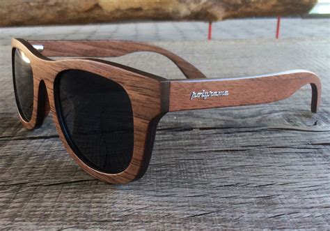 Wood wayfarer polarized sunglasses by Polyrama #3977