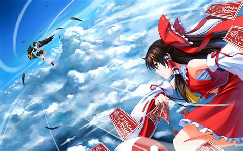 touhou Wallpaper: Reimu vs Aya | Chibi wallpaper, Bleach (anime), Hd anime wallpapers