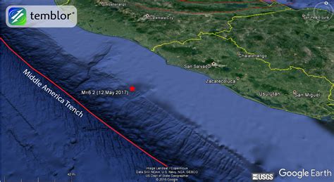 M=6.2 subduction zone earthquake strikes El Salvador - Temblor.net