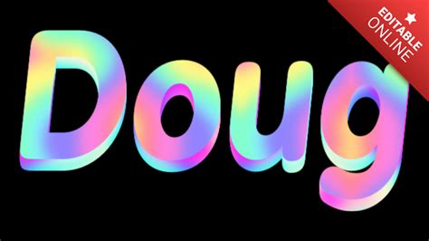 Doug | Text Effect Generator | TextStudio