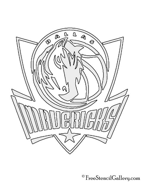 NBA Dallas Mavericks Logo Stencil | Free Stencil Gallery