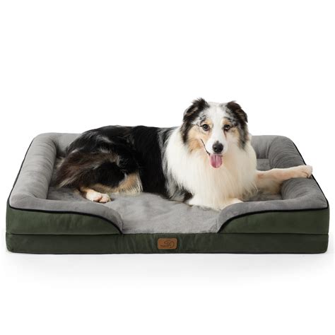 BEDSURE Extra Large Orthopedic Dog Bed, Bolster Dog Beds for XL Dogs - Foam Sofa with Removable ...