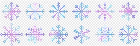 Set of vector watercolor snowflakes. Collection of artistic snowflakes with watercolor texture ...