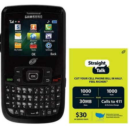 Straight Talk Samsung Android Refurbished Prepaid Cell Phone w/ Bonus $30 All You Need Plan ...