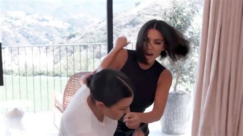 Kim and Kourtney Kardashian's PHYSICAL Fight in 'KUWTK' Trailer - YouTube