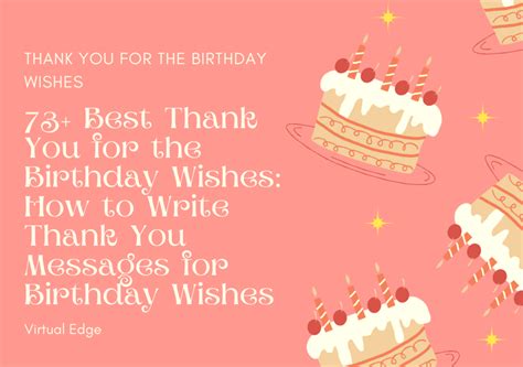 73 Best Thank You for the Birthday Wishes: How to Write Thank You ...