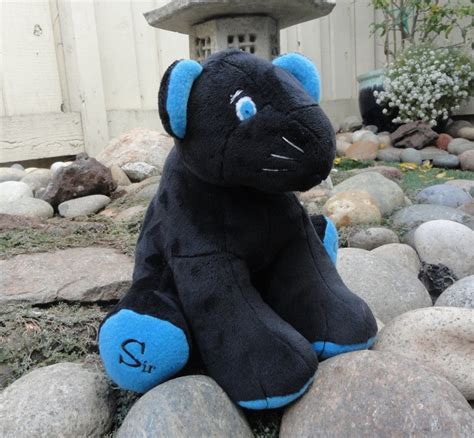 Plush Black Panther Carolina Blue Stuffed Black Panther - Etsy