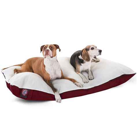 Majestic Pet Solid Color Rectangular Pillow Dog Bed Machine Washable ...