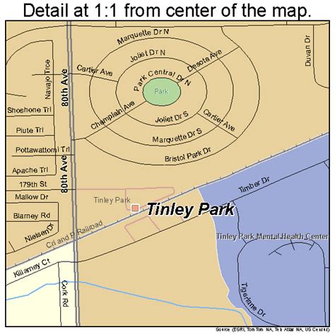 Tinley Park Illinois Street Map 1775484