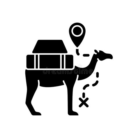 Silhouette Camel Caravan Sahara Desert Black White Stock Illustrations – 362 Silhouette Camel ...